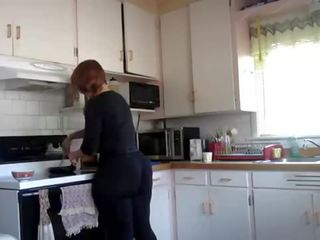 Big ass in kitchen